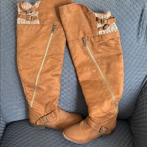 Zarabella Wide Brown Boots